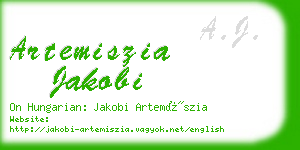 artemiszia jakobi business card